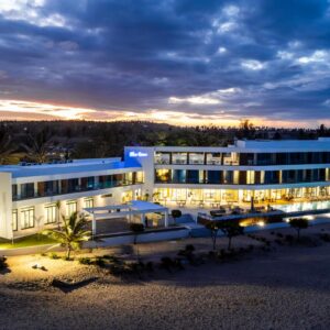 莫桑比克托福Blue Ocean Tofo Hotel & Resort夜间航拍