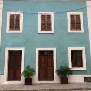 Historische Fassade von Casa Fabula, Ilha de Moçambique