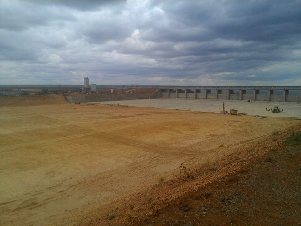 The Massingir Dam wall near Massingir, the gateway town for Limpopo National Park