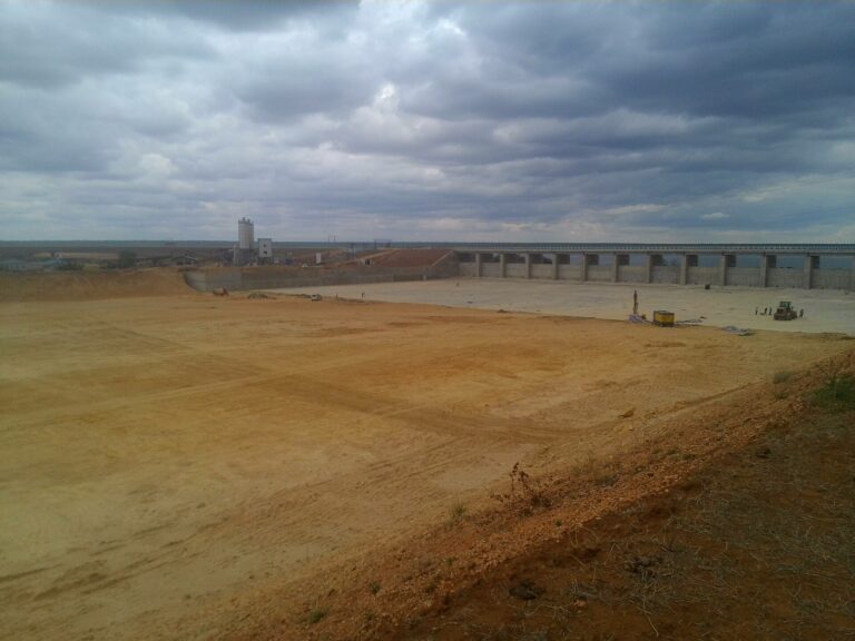 The Massingir Dam wall near Massingir, the gateway town for Limpopo National Park