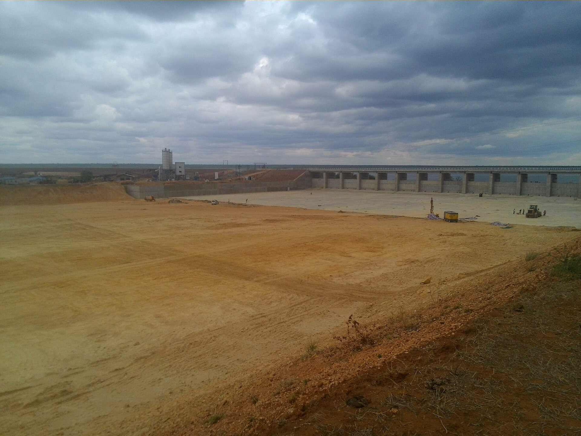 The Massingir Dam wall near Massingir, the gateway town for Limpopo National Park