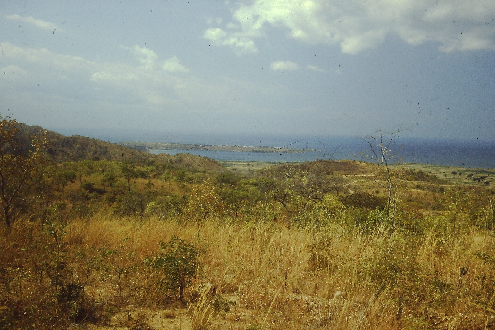 Metangula on the shore of Lake Niassa, seen from above